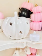 Load image into Gallery viewer, Ceramic Pumpkin T-Light Holder