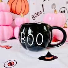 Load image into Gallery viewer, BOO Pumpkin Mug Black