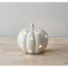 Load image into Gallery viewer, Ceramic Pumpkin T-Light Holder