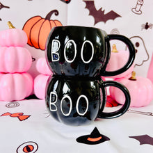 Load image into Gallery viewer, BOO Pumpkin Mug Black