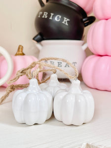 Hanging Ceramic Pumpkin