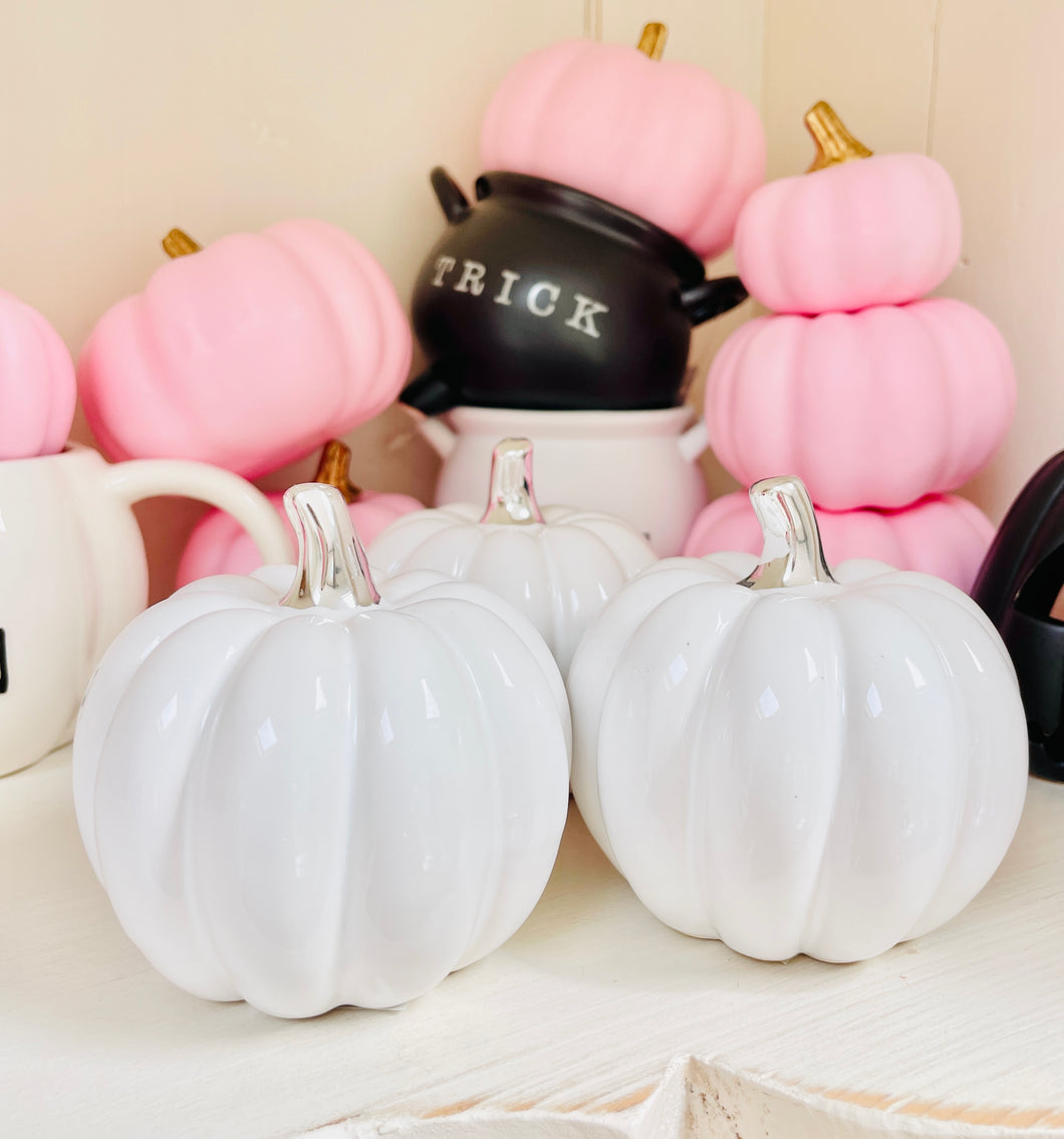 Silver Stem Pumpkin Trio