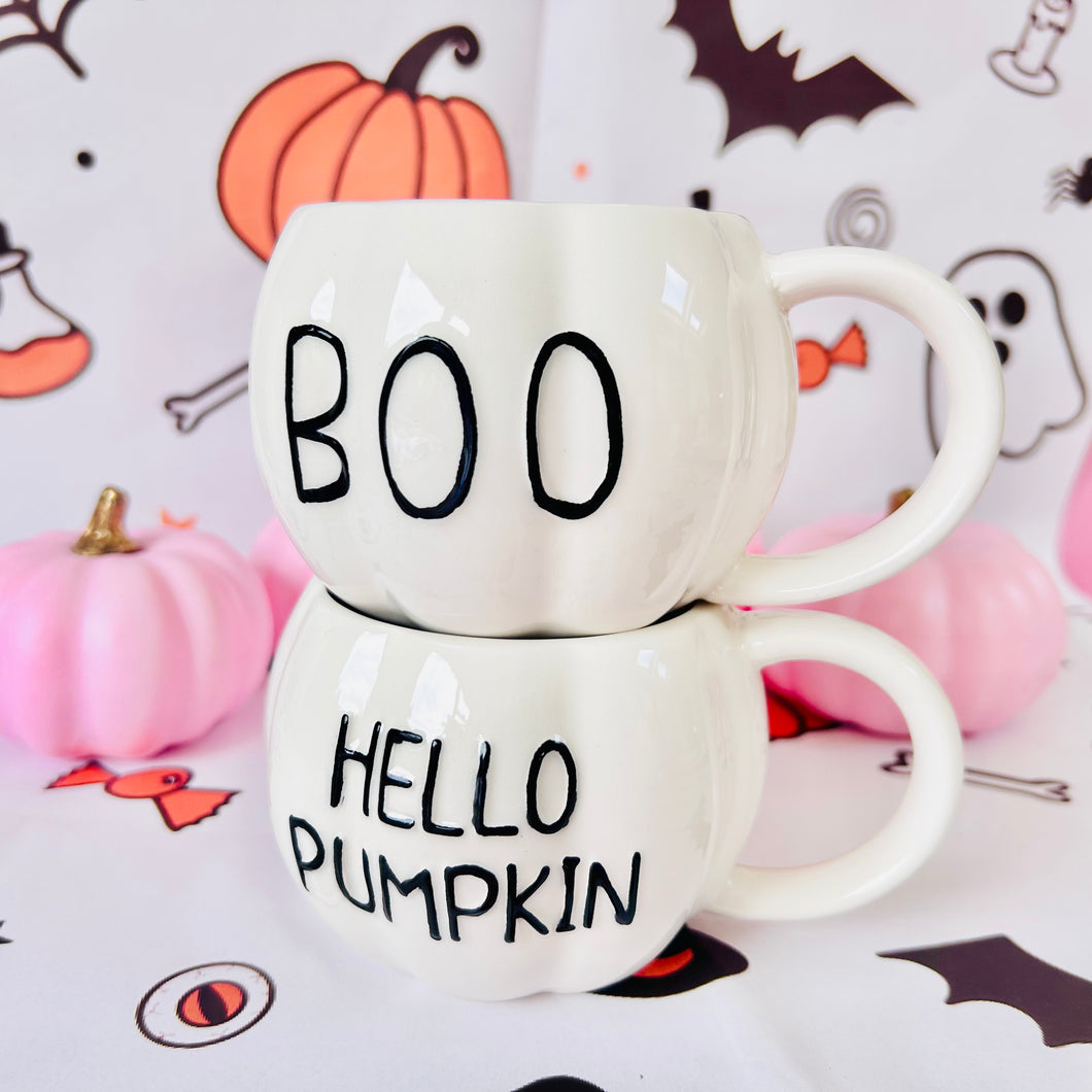 Hello Pumpkin Pumpkin Mug White