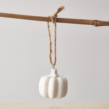 Load image into Gallery viewer, Hanging Ceramic Pumpkin
