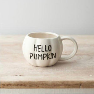 Hello Pumpkin Pumpkin Mug White