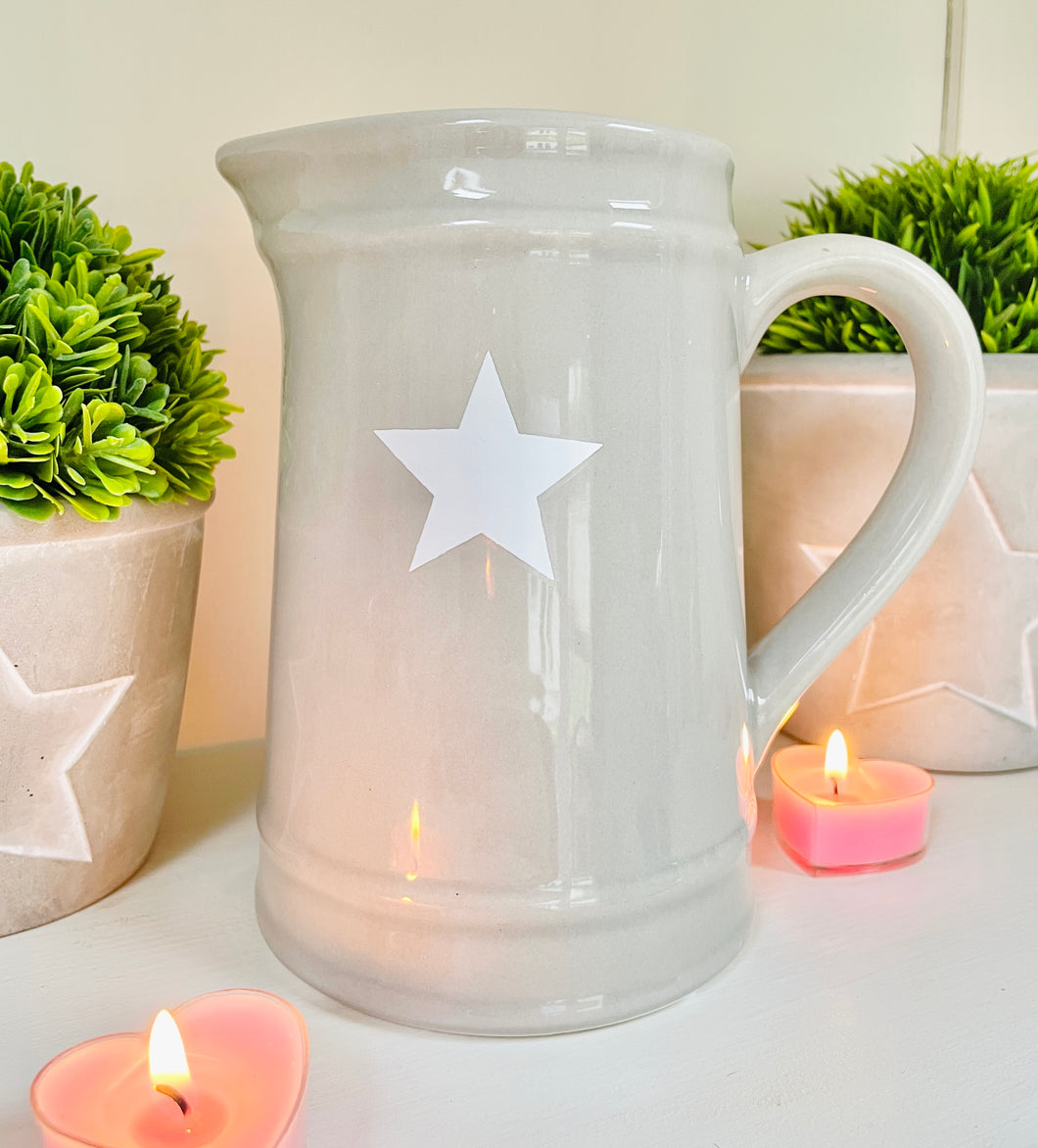 Grey Jug With White Star